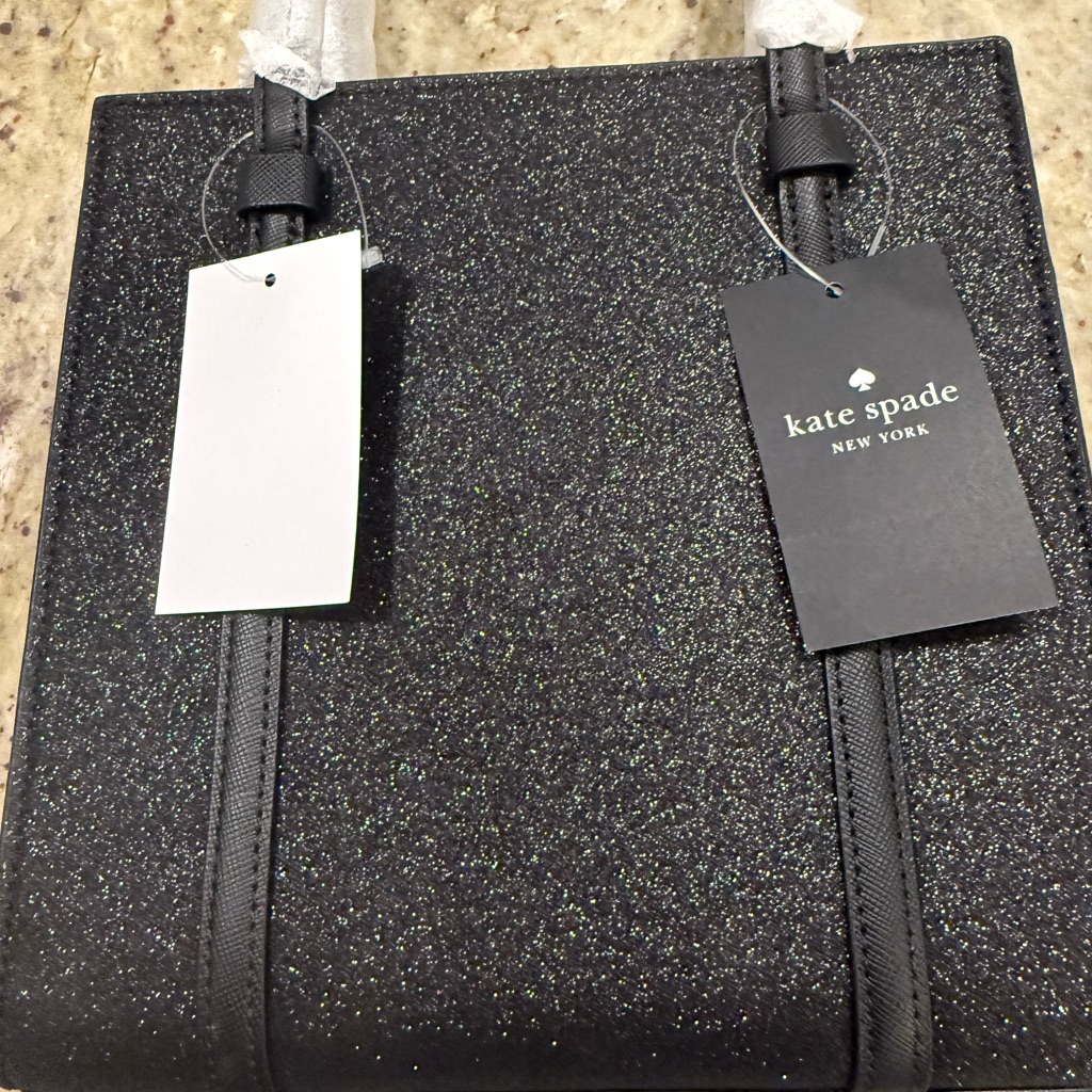 Nwt Kate Spade Sparkling Kenzie Black Tote